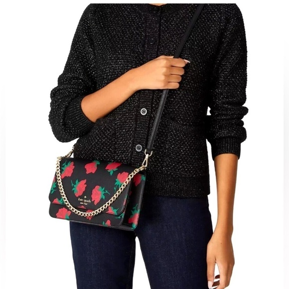 Kate Spade Madison Rose Toss Printed Flap Crossbody bag NWT - Picture 2 of 12